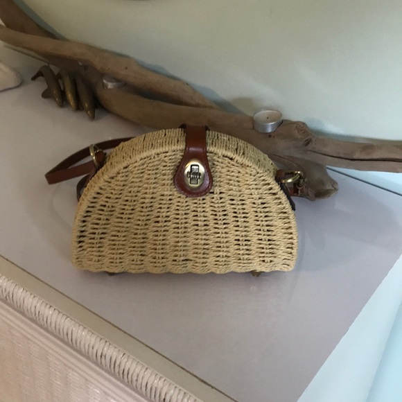 Patricia Nash Women Bonella Spring Wicker Natural Tan Susella Crossbody Mini Bag - Picture 6 of 16